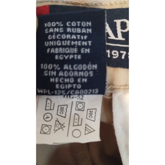 Chaps Khaki Pants Mens 36x30 Relaxed Tapered Beige Casual Work Chino - Picture 9 of 9